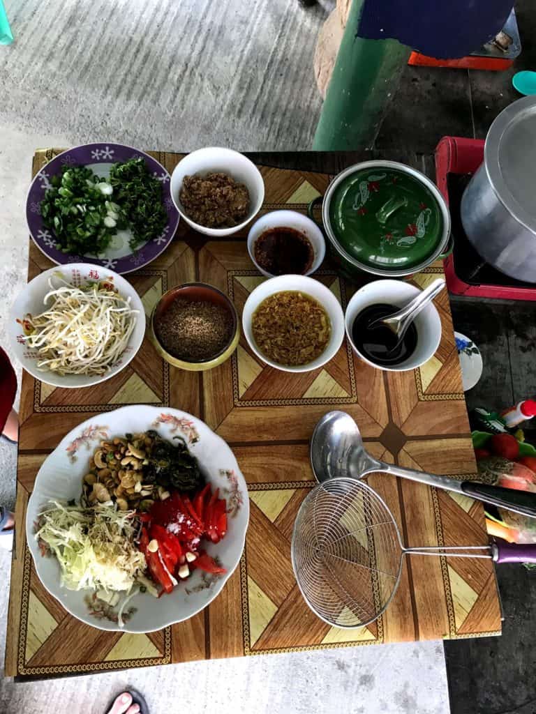 The Shan Noodle Soup ingredients