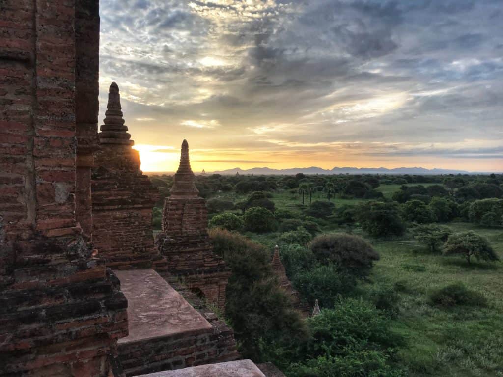 Sunrise at Temple in Bagan Myanmar