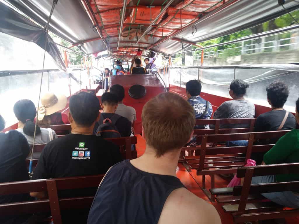 In the canal taxi